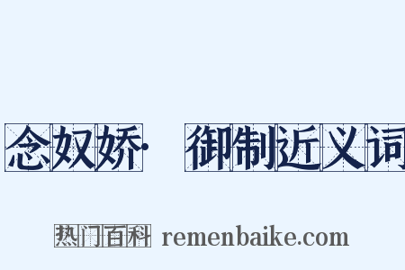 念奴娇·御制近义词是什么意思的图片